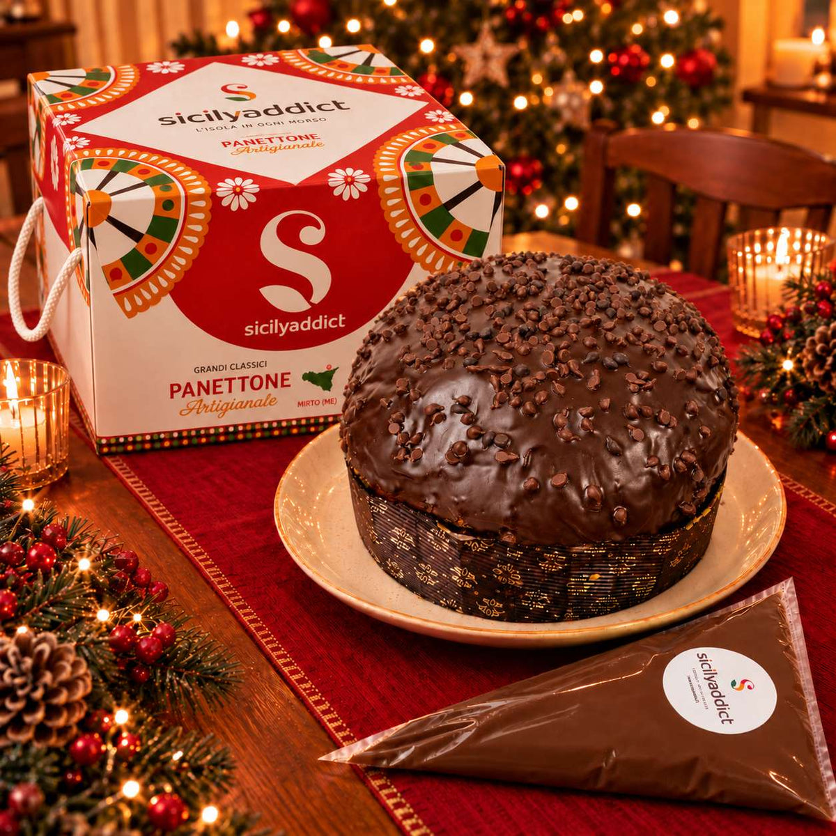 Panettone artigianale al Cioccolato Fondente