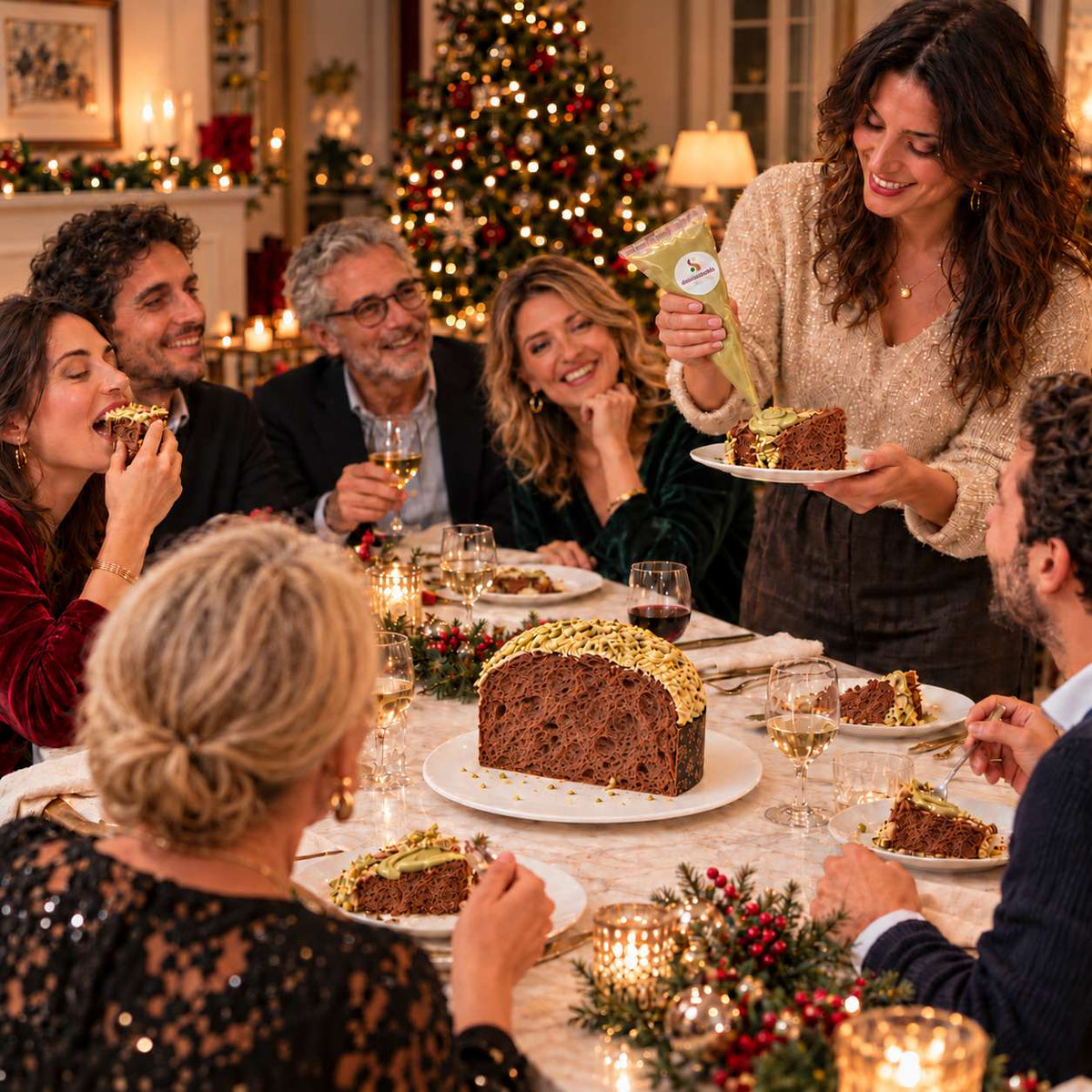 Panettone artigianale al cioccolato e pistacchio Ciokopistacchio
