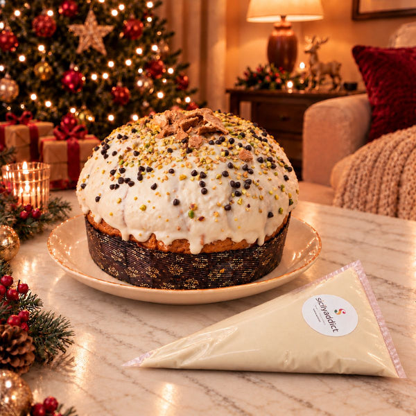 Panettone artigianale al CANNOLO SICILIANO 800 g + 500g di sac a poche di ricotta