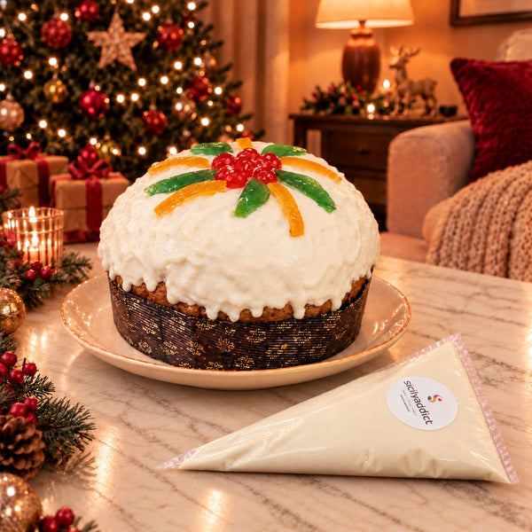 Panettone artigianale alla cassata siciliana Pancassata 800g + sac a poche di ricotta 500g