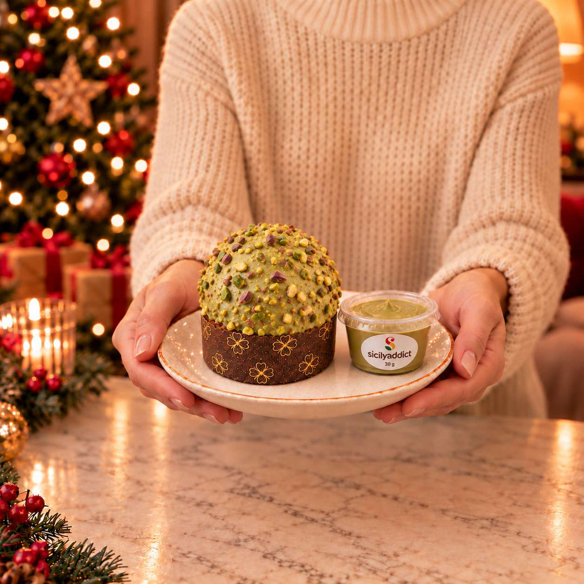Panettoncino artigianale al pistacchio