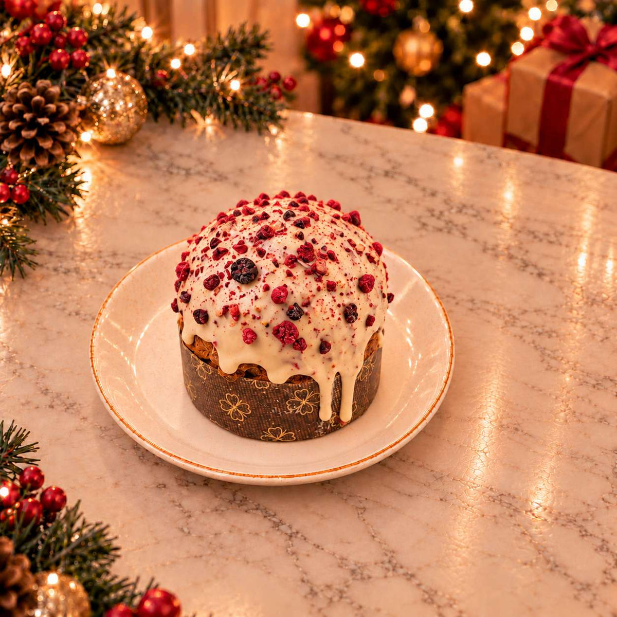 Panettoncino artigianale Frutti di Bosco e Cioccolato Bianco