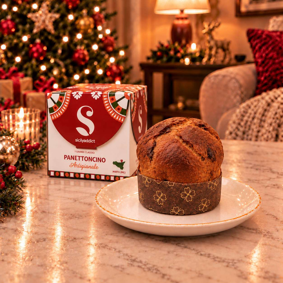 Panettoncino artigianale Amarene e cioccolato Fondente