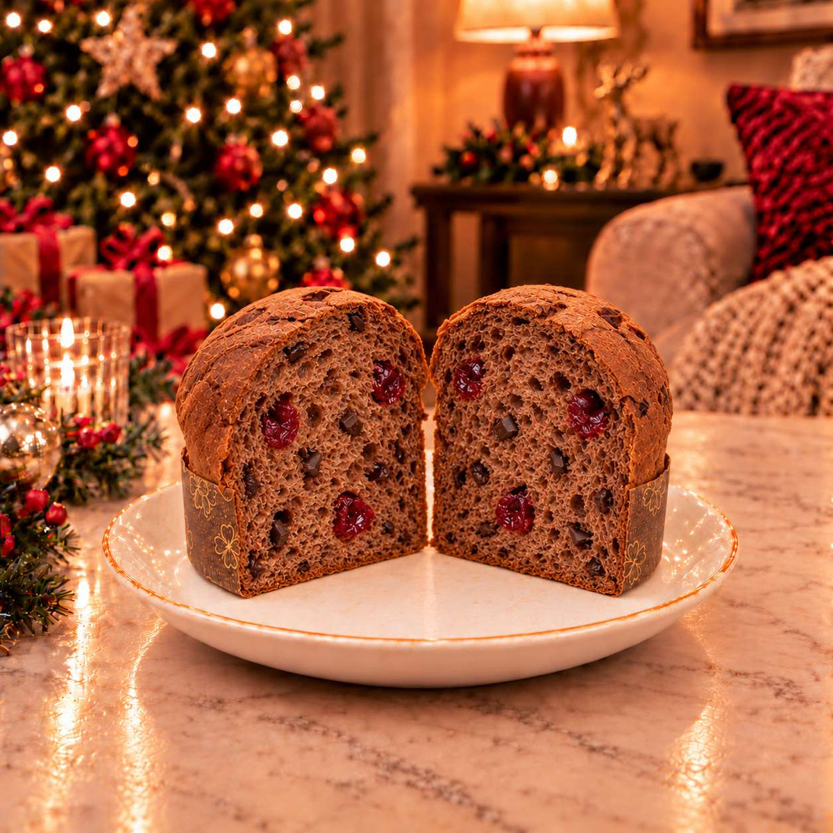 Panettoncino artigianale Amarene e cioccolato Fondente