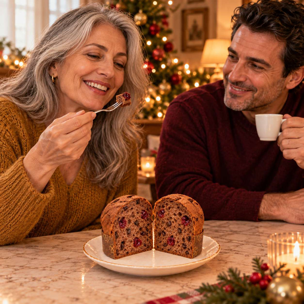 Panettoncino artigianale Amarene e cioccolato Fondente