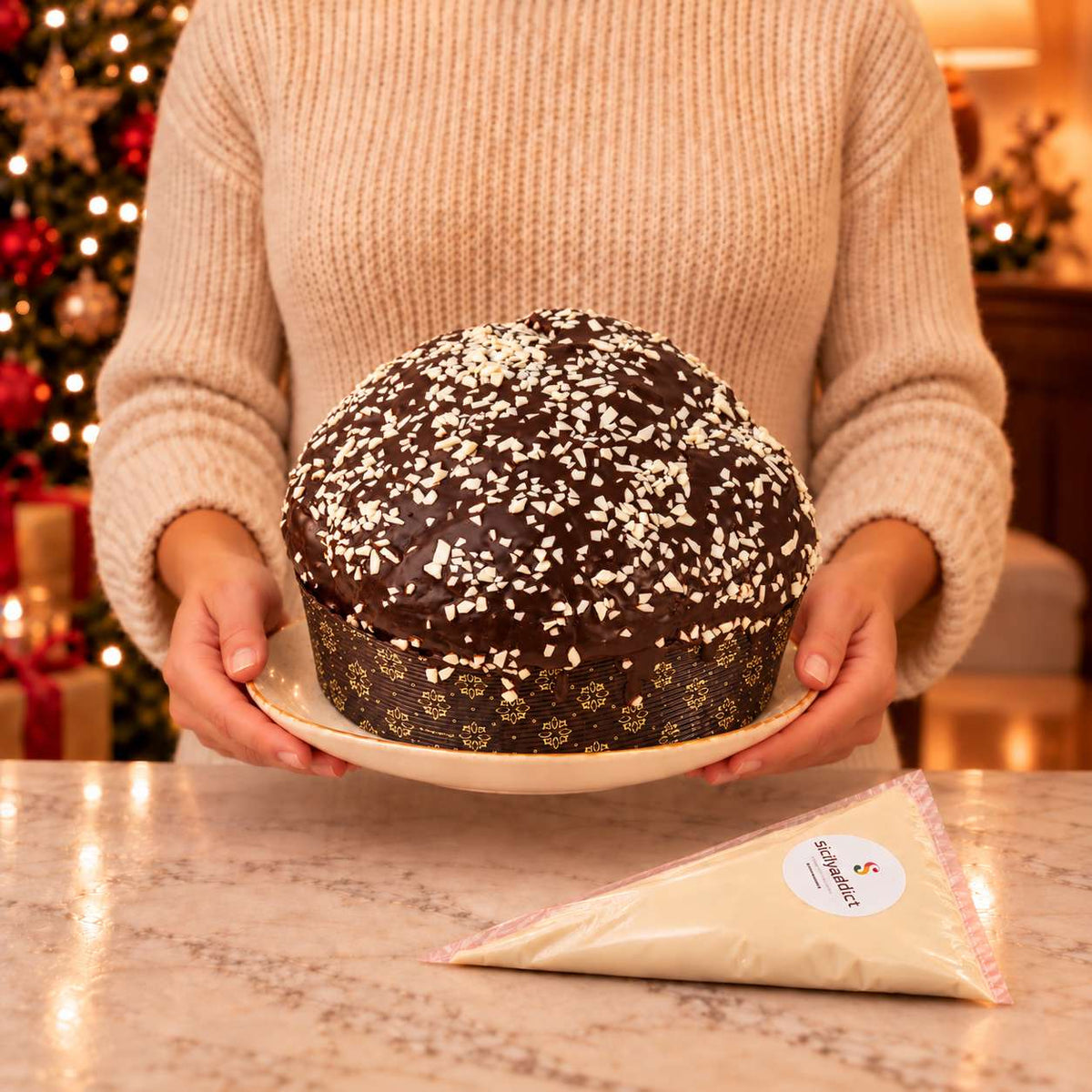 Panettone artigianale ai Tre Cioccolati