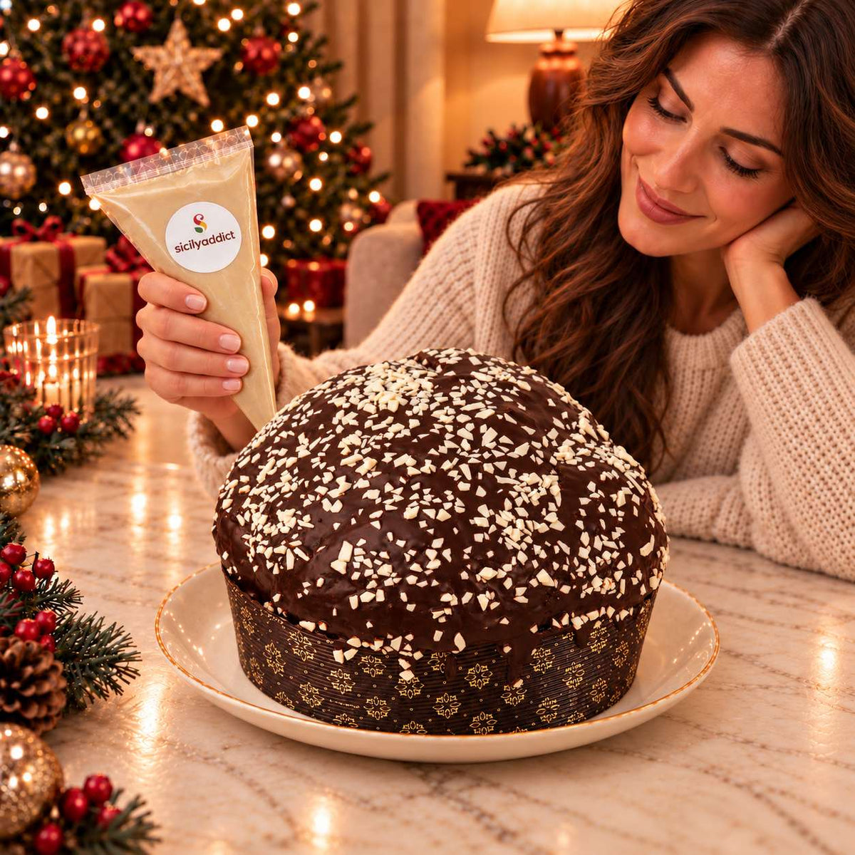 Panettone artigianale ai Tre Cioccolati