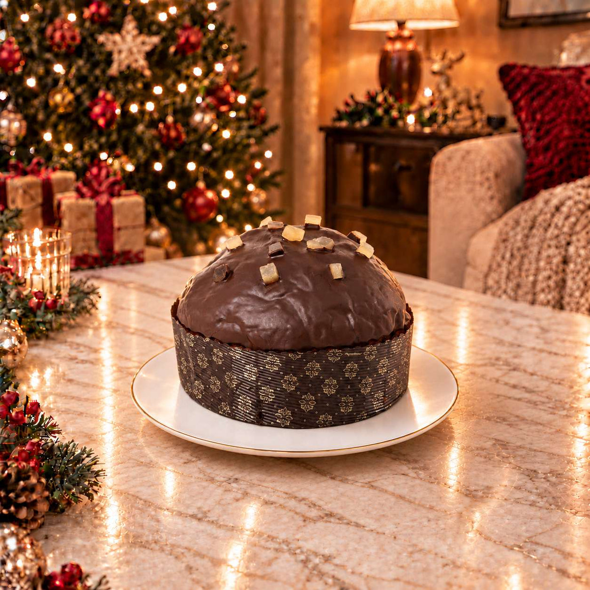 Panettone artigianale Pera e Cioccolato