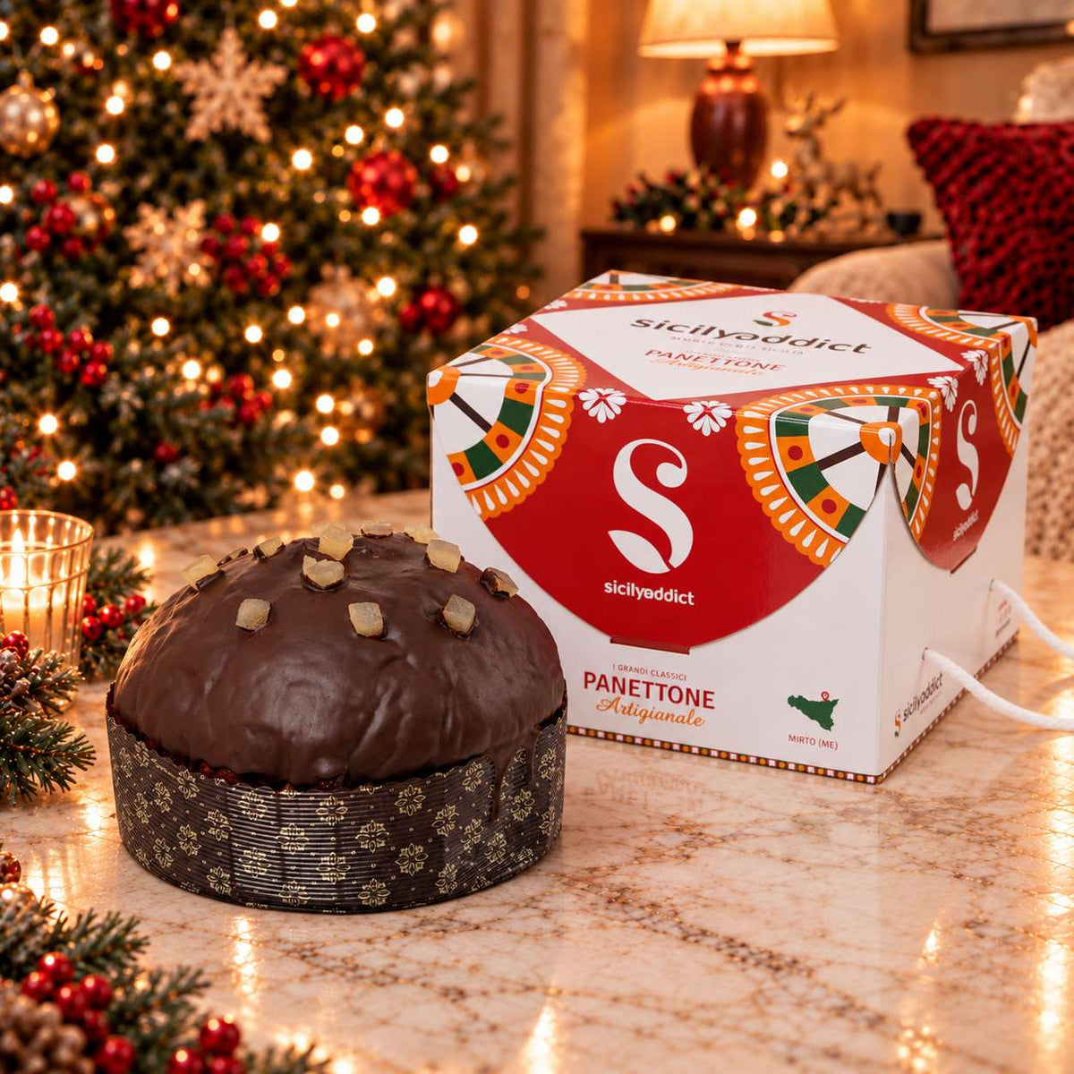 Panettone artigianale Pera e Cioccolato