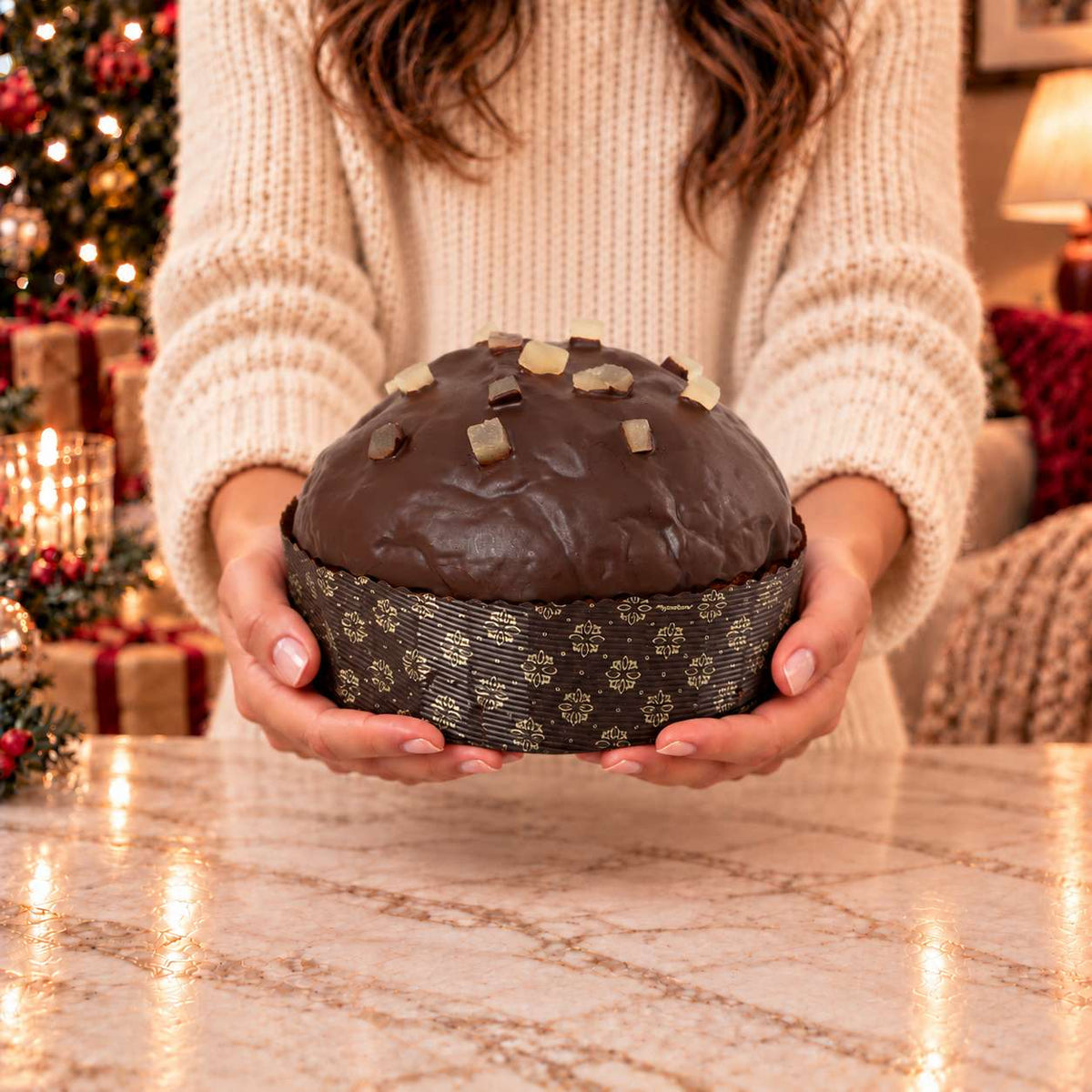 Panettone artigianale Pera e Cioccolato