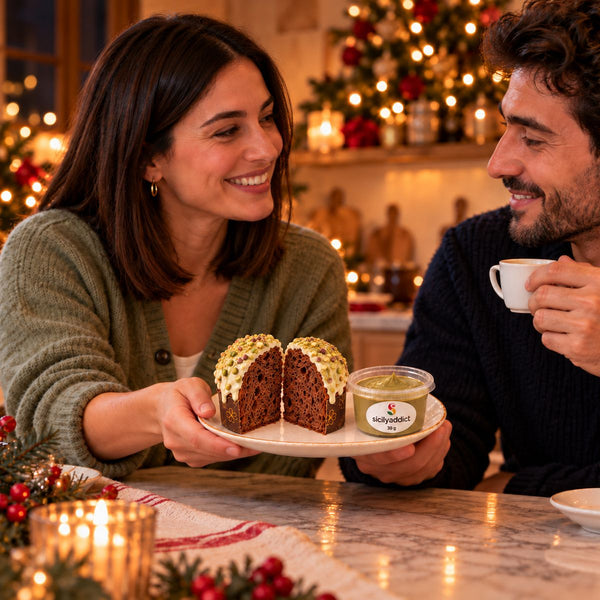 Panettoncino artigianale al cioccolato e pistacchio ciokopistacchio
