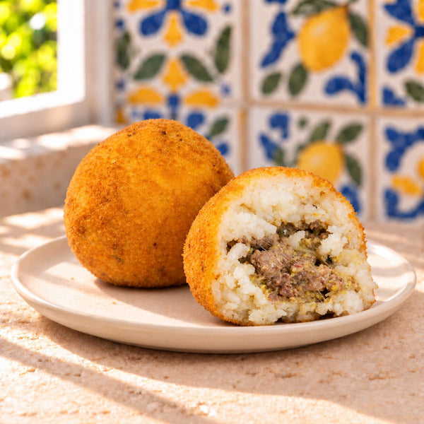 Arancini ai funghi con pistacchio e salsiccia - SicilyAddict