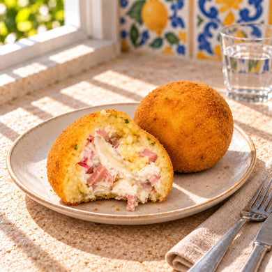 Arancini al limone con mortadella e formaggio fresco - SicilyAddict