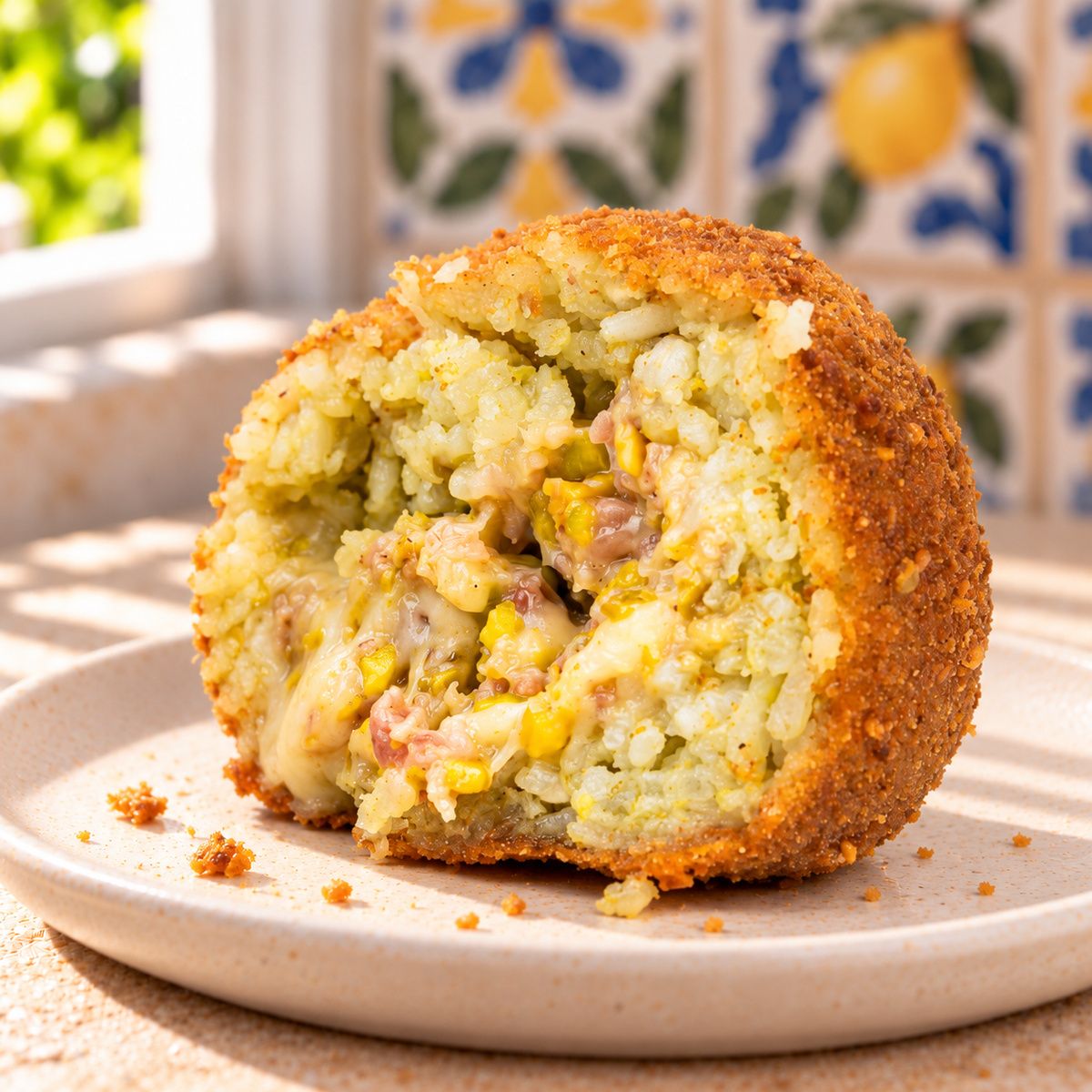 Arancini pistacchio e speck - SicilyAddict