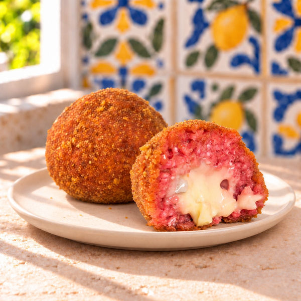 Arancini quattro formaggi e Barbabietola - SicilyAddict
