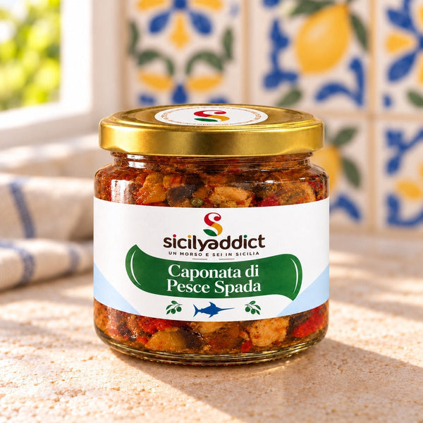 Caponata di Pesce Spada 200g - SicilyAddict