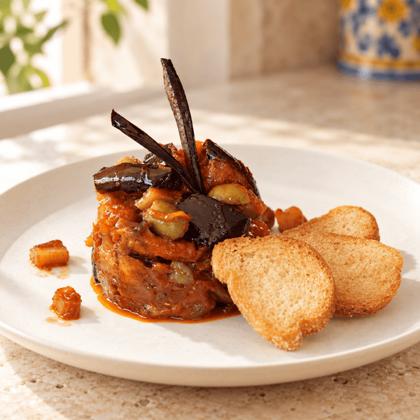 Caponata siciliana di melanzane fresche 200g - SicilyAddict