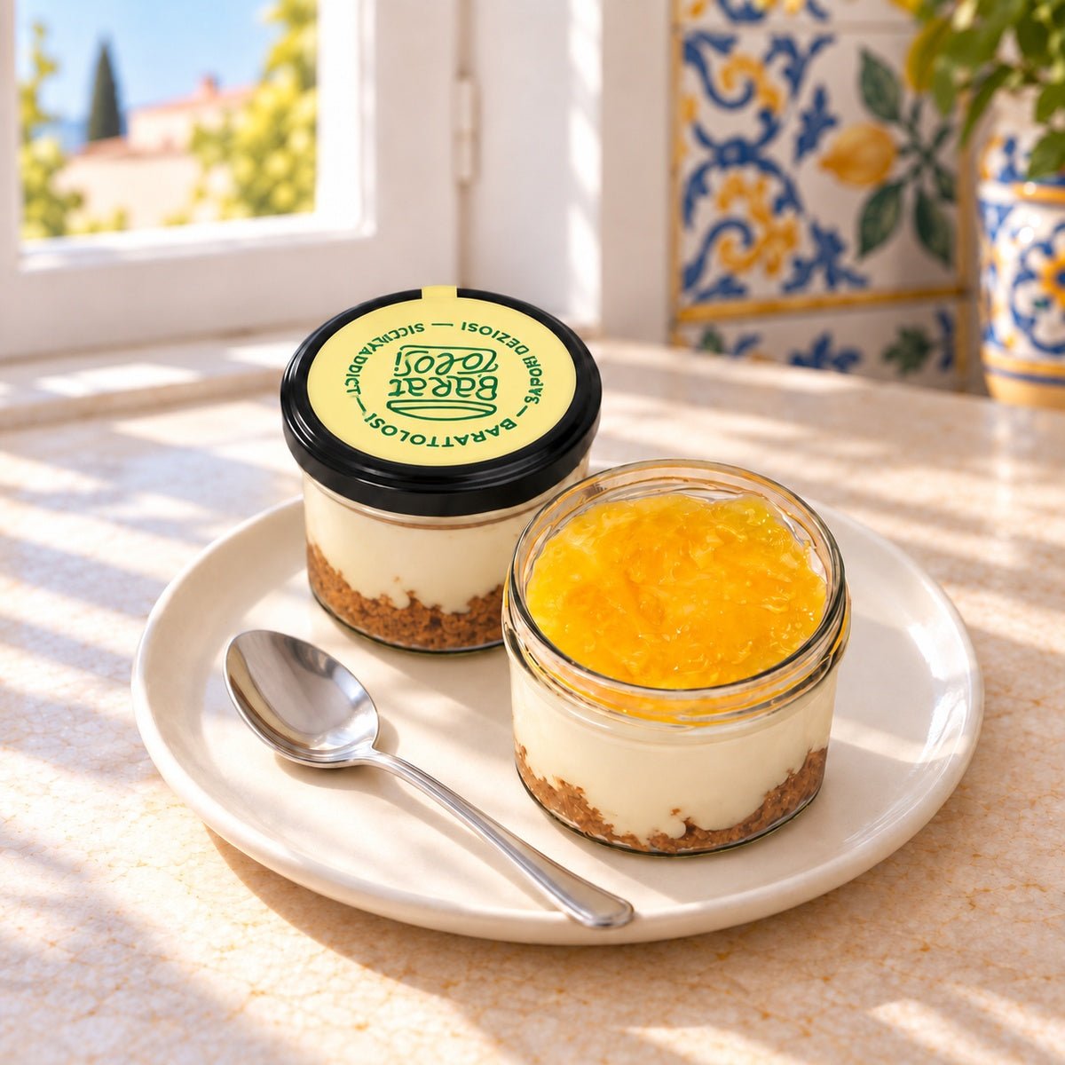 Cheesecake al limone in barattolo 150g - SicilyAddict