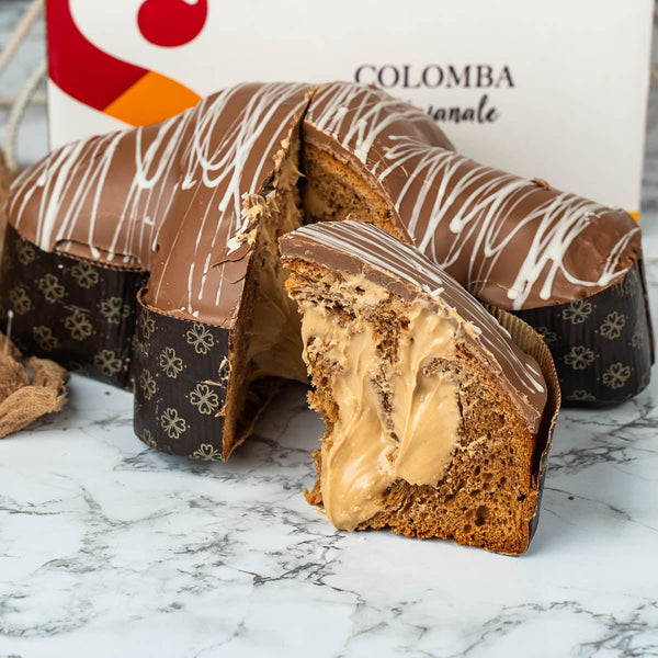 Colomba artigianale BUENISSIMA 1,3kg extrafarcita con 500g di crema dolcebueno - SicilyAddict