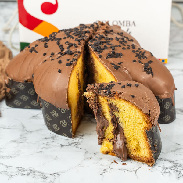 Colomba artigianale CIOCCOLATOSA 1,3kg extrafarcita con 500g di crema cioccolato - SicilyAddict