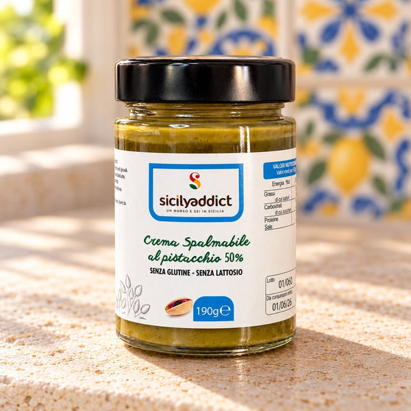 Crema al pistacchio senza glutine e lattosio 190 g - SicilyAddict