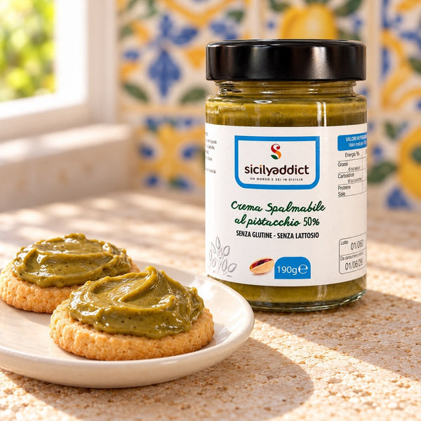 Crema al pistacchio senza glutine e lattosio 190 g - SicilyAddict