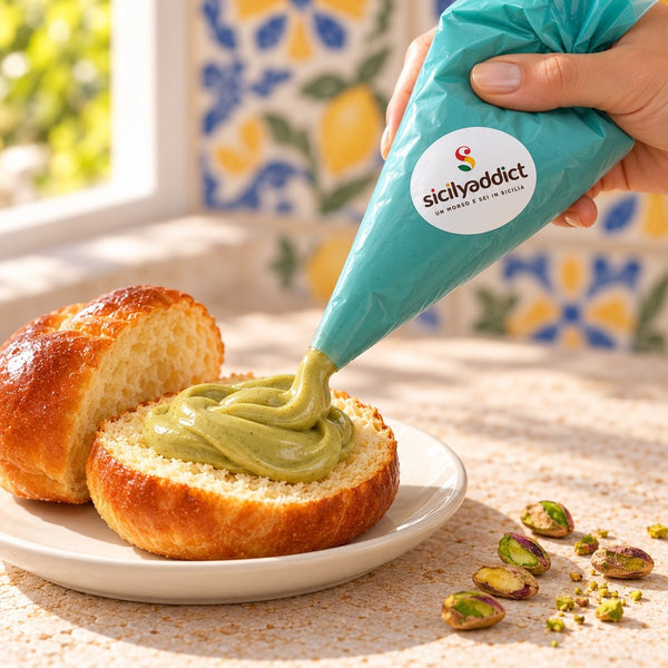 Crema di pistacchio in sac à poche 300g - SicilyAddict