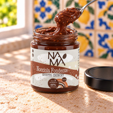Crema nocciola fondente crunchy 65% Namà - SicilyAddict
