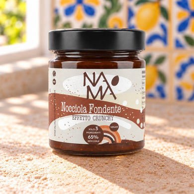 Crema nocciola fondente crunchy 65% Namà - SicilyAddict