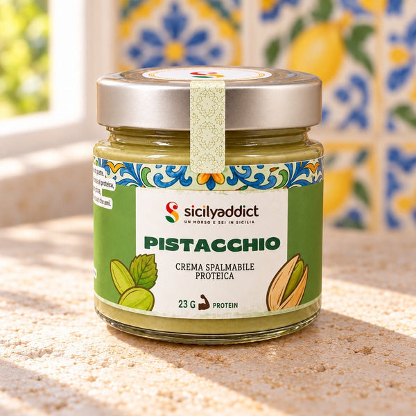 Crema proteica al pistacchio senza zucchero 200g - SicilyAddict