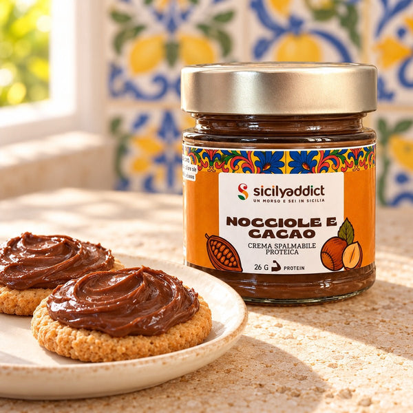 Crema proteica senza zucchero nocciole e cacao 200g - SicilyAddict