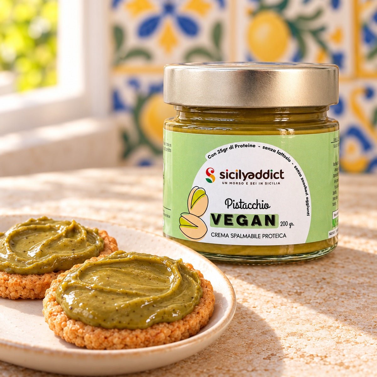 Crema vegan senza zucchero pistacchio 200g - SicilyAddict