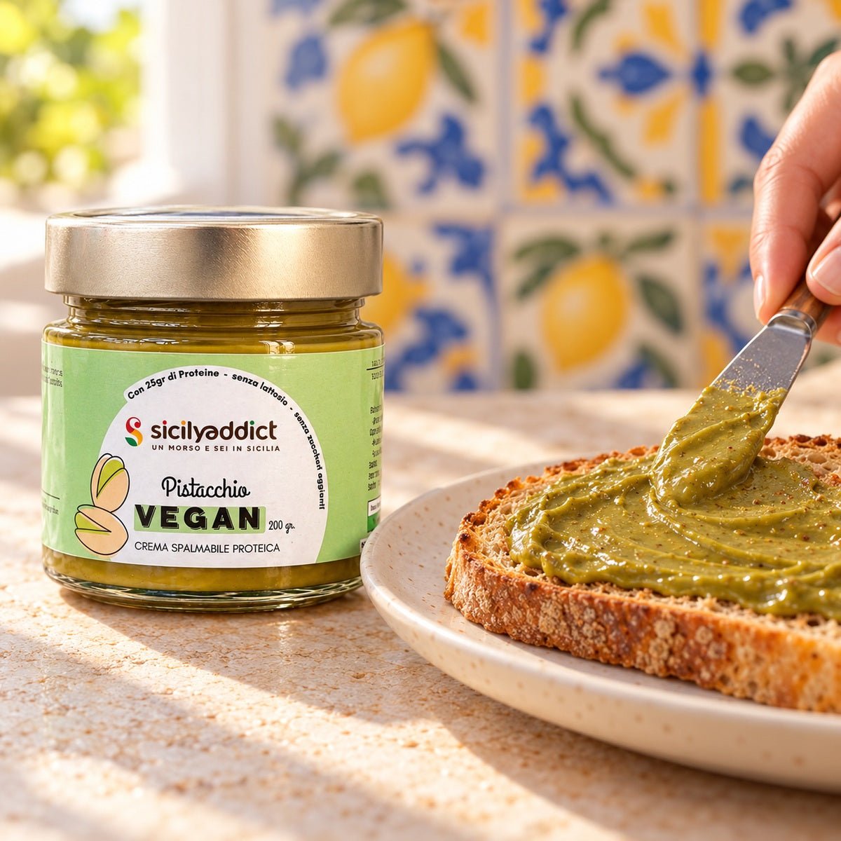 Crema vegan senza zucchero pistacchio 200g - SicilyAddict
