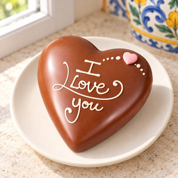 Cuore di cioccolato al latte 350g + 150g sac a poche - SicilyAddict