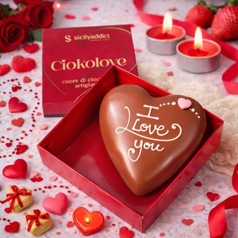 Cuore di cioccolato al latte 350g + 150g sac a poche - SicilyAddict