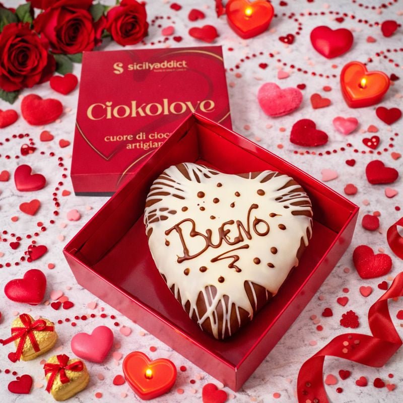 Cuore di cioccolato Ciokobueno 350g + 150g sac a poche - SicilyAddict