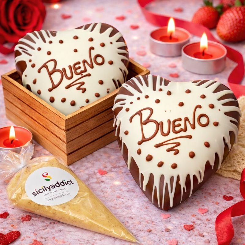 Cuore di cioccolato Ciokobueno 350g + 150g sac a poche - SicilyAddict