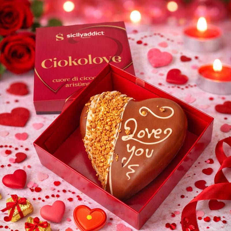 Cuore di cioccolato Ciokocaramel 350g + 150 g sac a poche - SicilyAddict