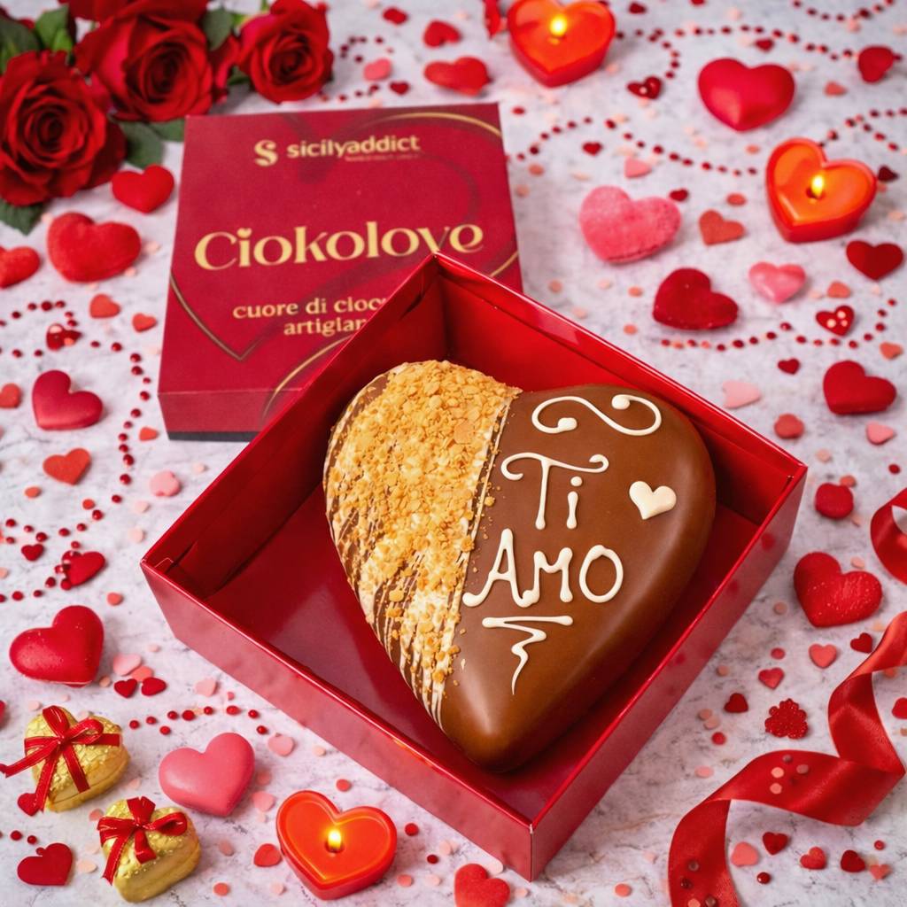 Cuore di cioccolato Ciokocereali 400g + 150 g sac a poche - SicilyAddict