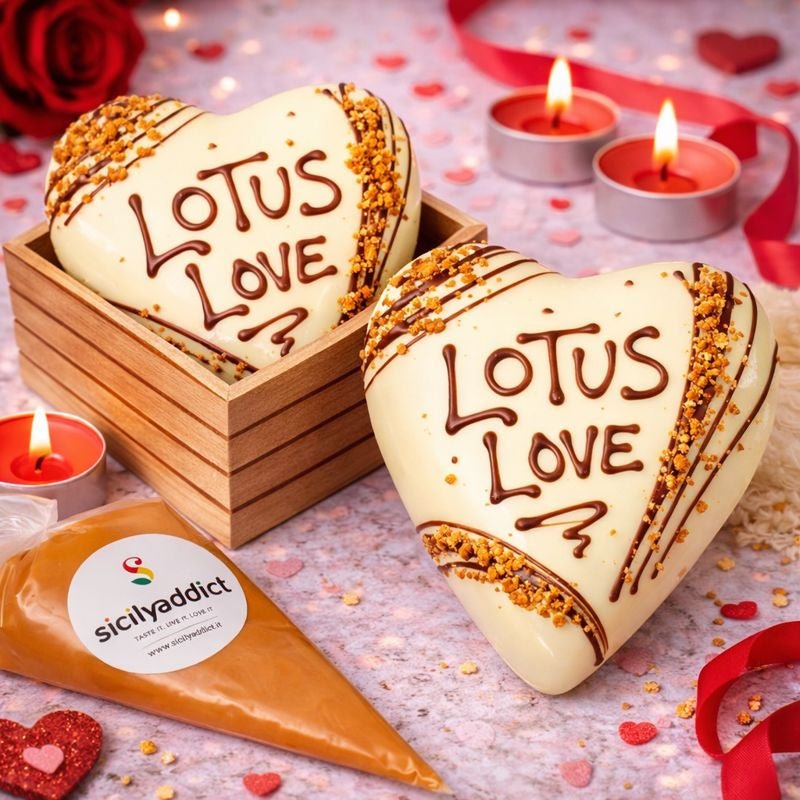 Cuore di cioccolato Ciokolotus 350g + 150g sac a poche - SicilyAddict