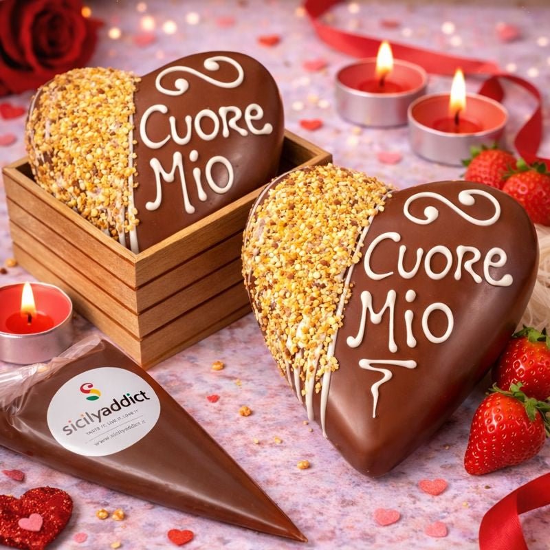 Cuore di cioccolato Ciokoroché 400g + 150g sac a poche - SicilyAddict