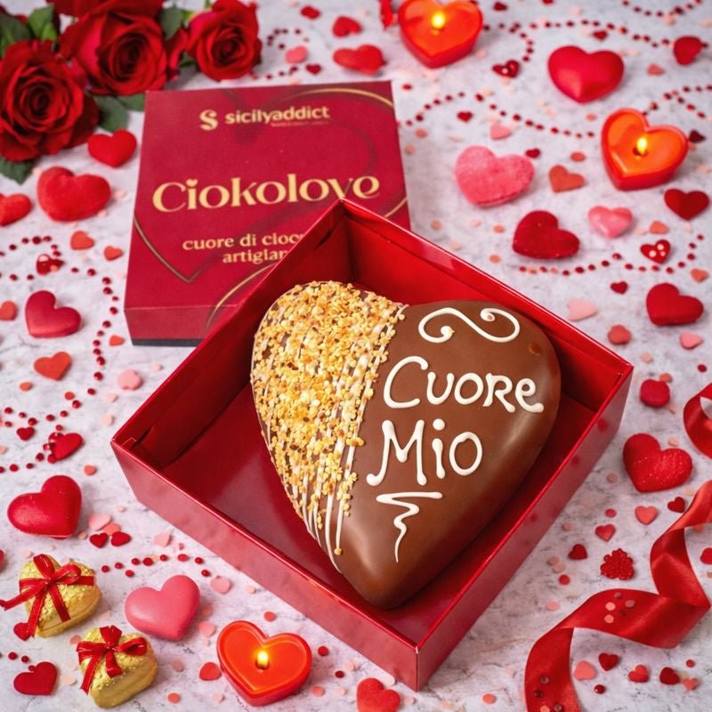 Cuore di cioccolato Ciokoroché 400g + 150g sac a poche - SicilyAddict
