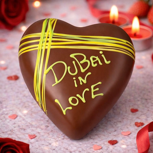 Cuore di cioccolato Dubai Style 350g + 150g sac a poche - SicilyAddict