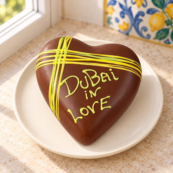 Cuore di cioccolato Dubai Style 350g + 150g sac a poche - SicilyAddict