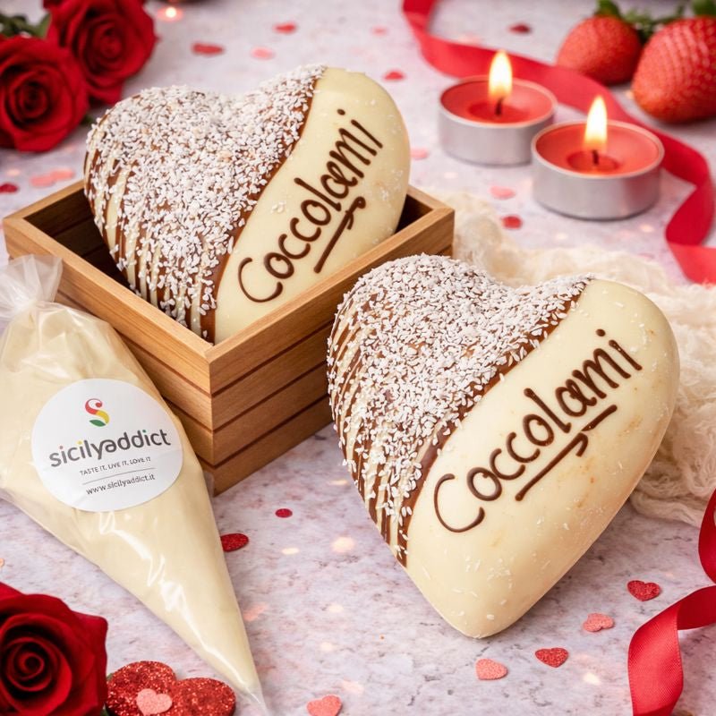 Cuore di cioccolato e Cocco Ciokococco 400g + 150g sac a poche - SicilyAddict