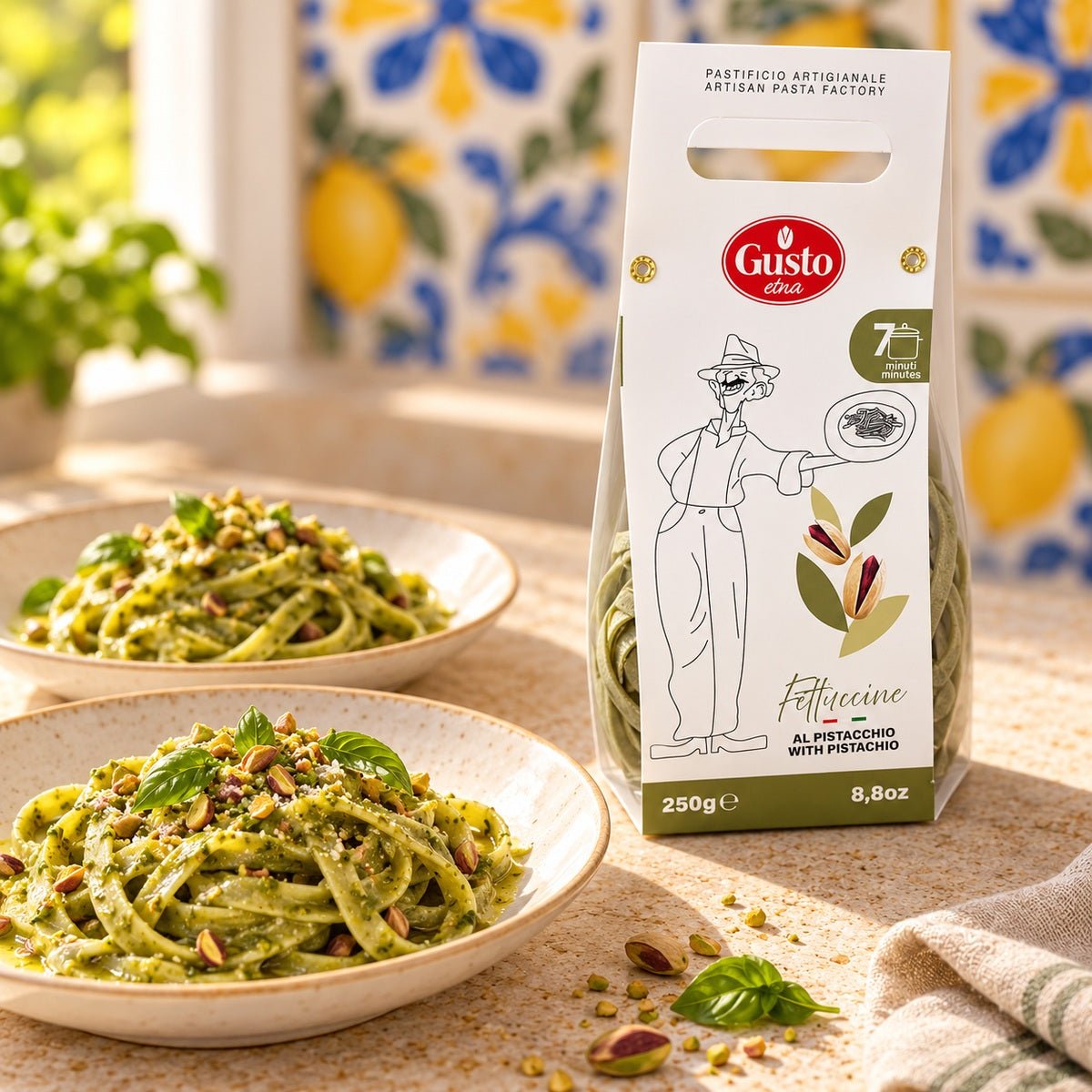 Fettuccine al pistacchio 250 g - SicilyAddict