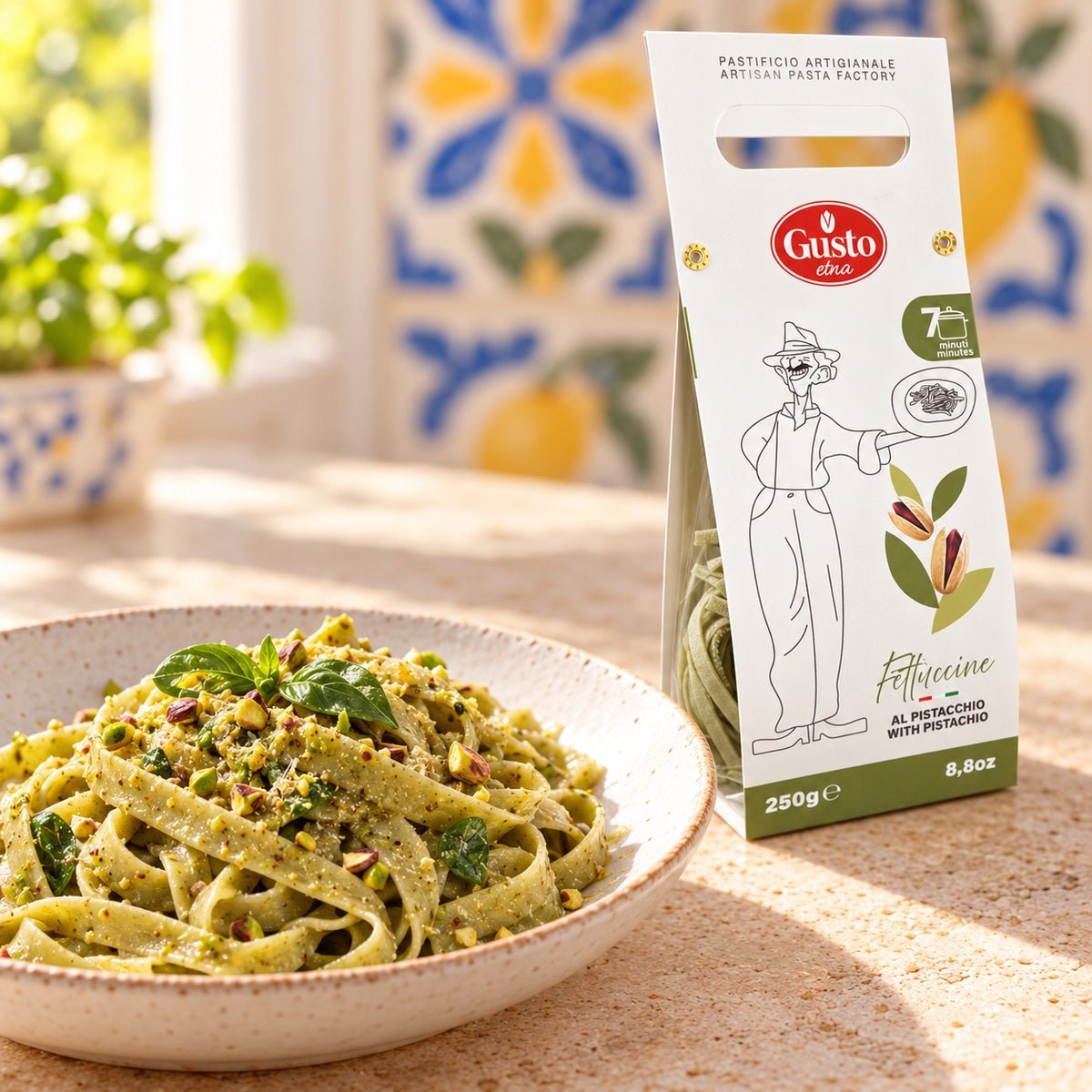 Fettuccine al pistacchio 250 g - SicilyAddict