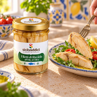 Filetti di Ricciola in olio di oliva siciliano 200g - SicilyAddict