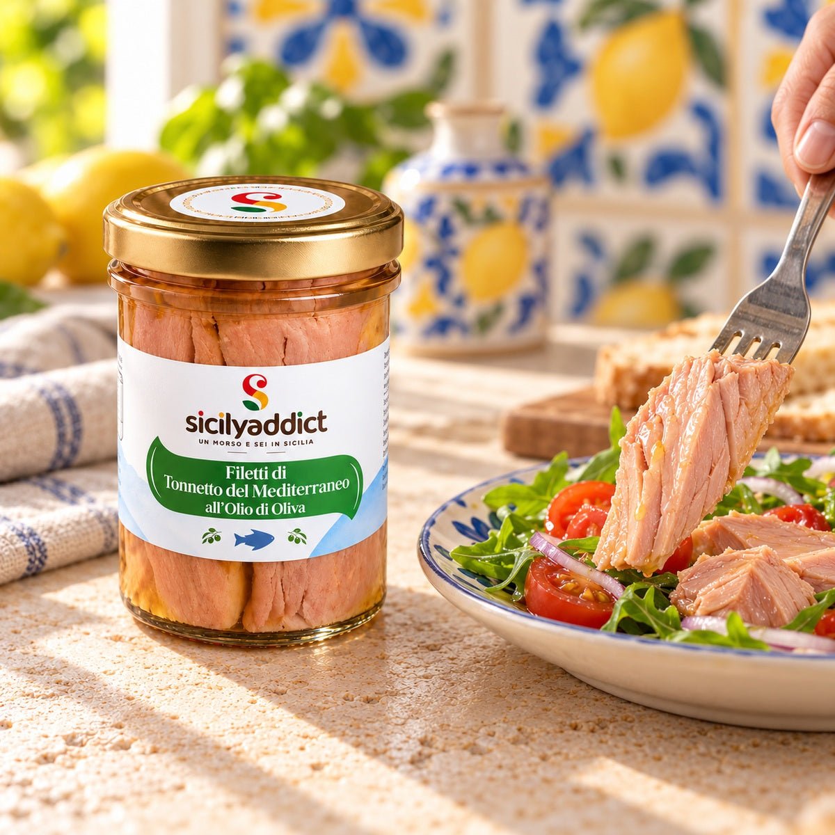 Filetti di Tonnetto del Mediterraneo in olio di oliva 200g - SicilyAddict
