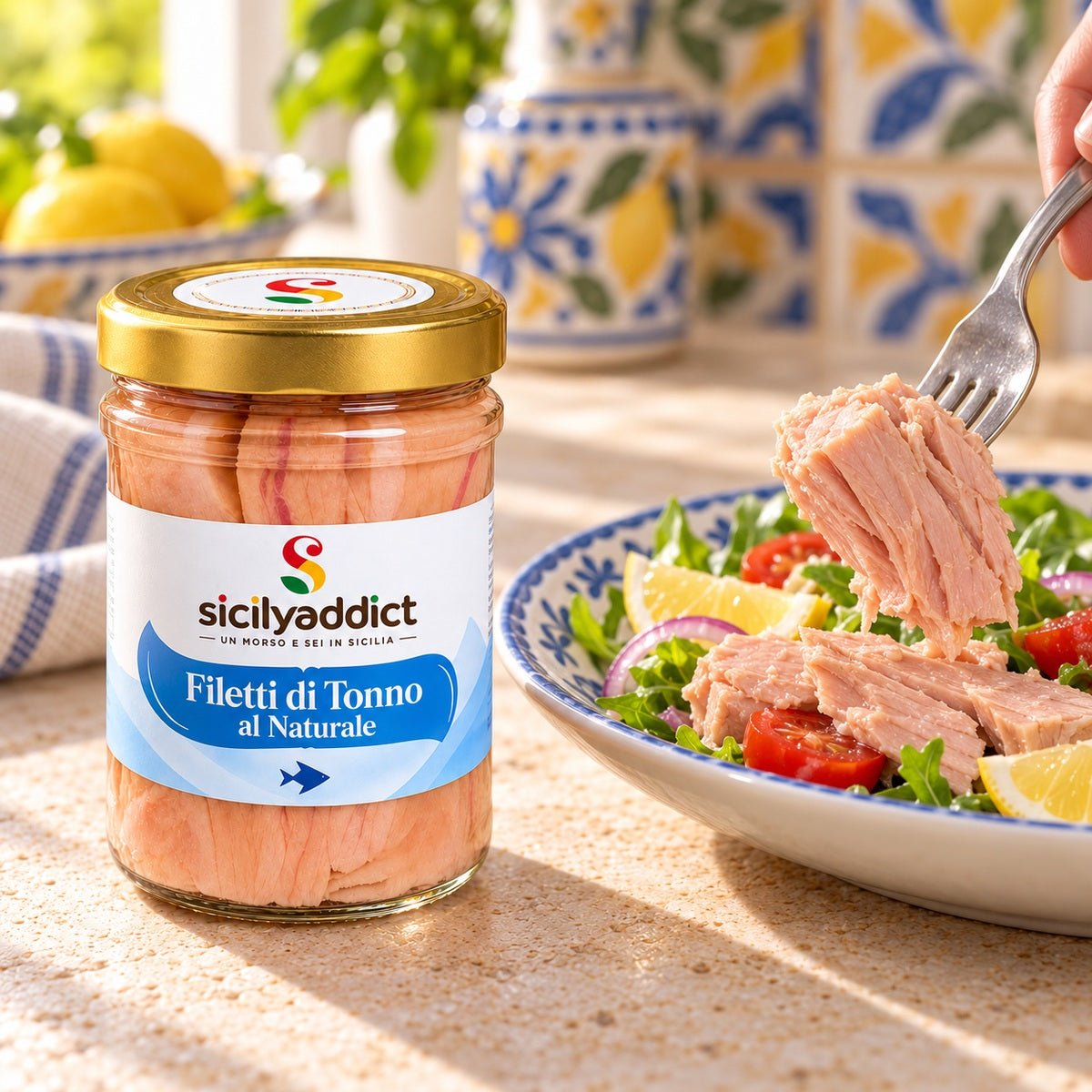 Filetti di Tonno al naturale 200g - SicilyAddict